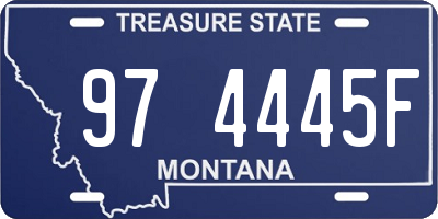 MT license plate 974445F