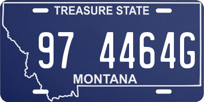 MT license plate 974464G