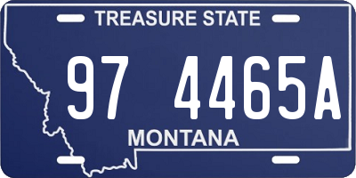 MT license plate 974465A