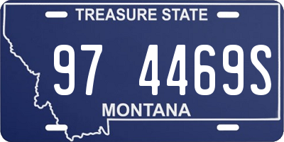MT license plate 974469S
