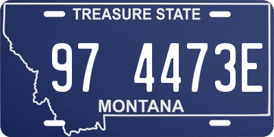 MT license plate 974473E