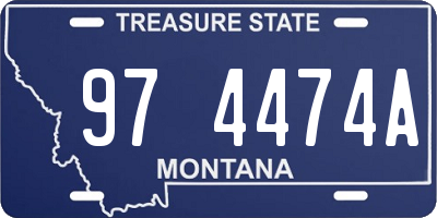 MT license plate 974474A