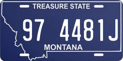 MT license plate 974481J