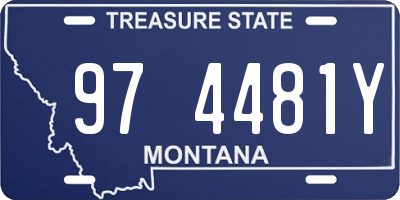 MT license plate 974481Y