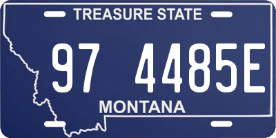 MT license plate 974485E