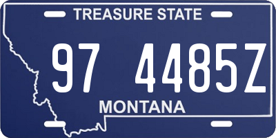 MT license plate 974485Z