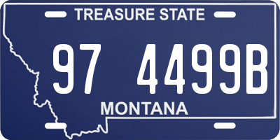 MT license plate 974499B