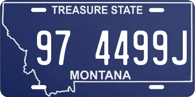 MT license plate 974499J