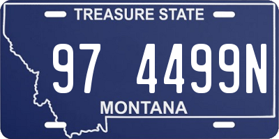 MT license plate 974499N