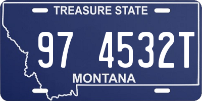 MT license plate 974532T