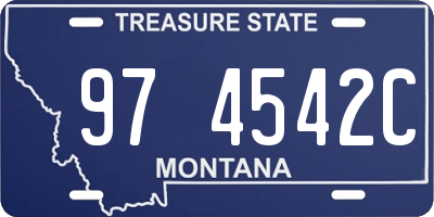 MT license plate 974542C