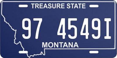 MT license plate 974549I