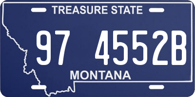 MT license plate 974552B