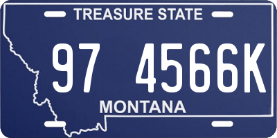 MT license plate 974566K