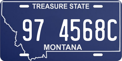 MT license plate 974568C