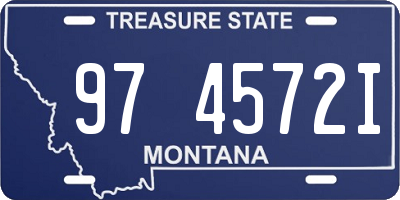 MT license plate 974572I