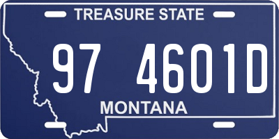 MT license plate 974601D