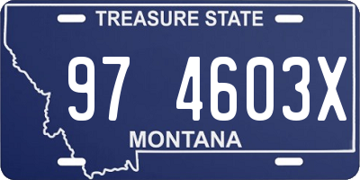 MT license plate 974603X