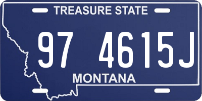 MT license plate 974615J