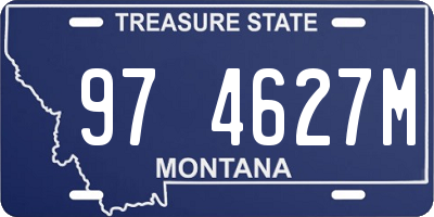 MT license plate 974627M
