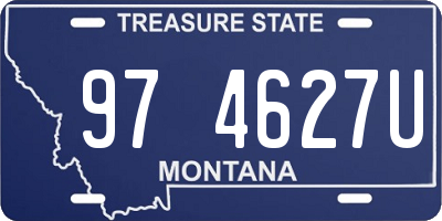 MT license plate 974627U