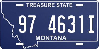 MT license plate 974631I