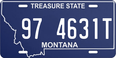 MT license plate 974631T