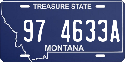 MT license plate 974633A