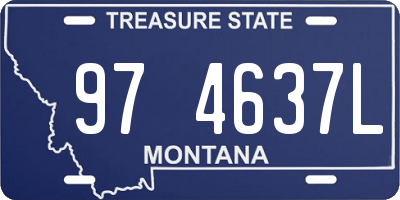 MT license plate 974637L