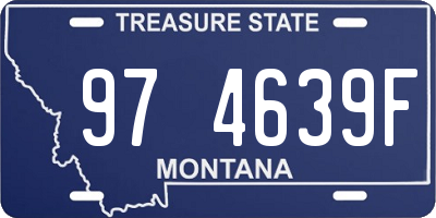 MT license plate 974639F