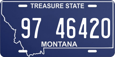 MT license plate 974642O