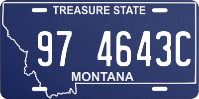 MT license plate 974643C