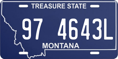 MT license plate 974643L