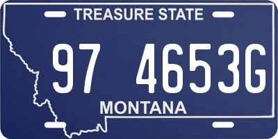 MT license plate 974653G