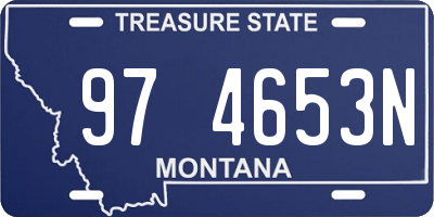 MT license plate 974653N