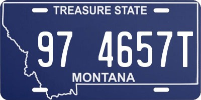 MT license plate 974657T