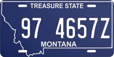 MT license plate 974657Z