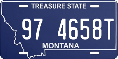 MT license plate 974658T