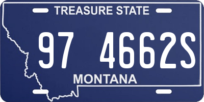 MT license plate 974662S