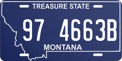 MT license plate 974663B