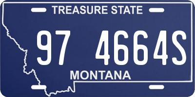 MT license plate 974664S