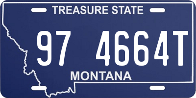 MT license plate 974664T