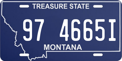 MT license plate 974665I