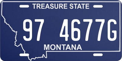 MT license plate 974677G