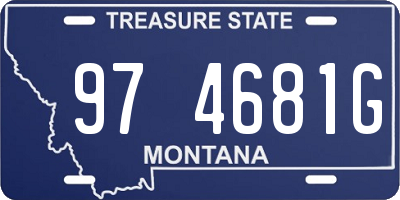 MT license plate 974681G