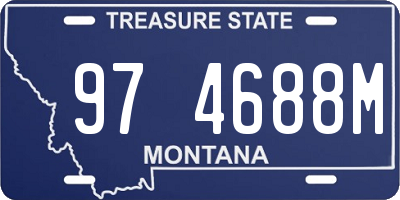 MT license plate 974688M