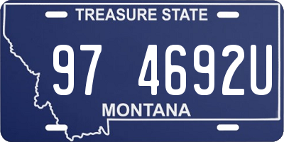 MT license plate 974692U