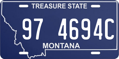 MT license plate 974694C