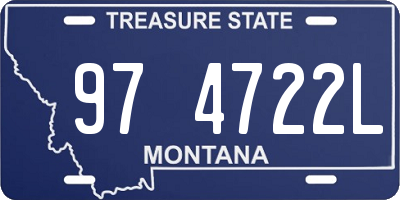 MT license plate 974722L