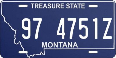 MT license plate 974751Z